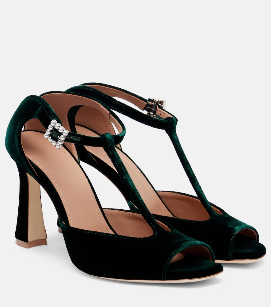 Nomi 90 velvet sandals