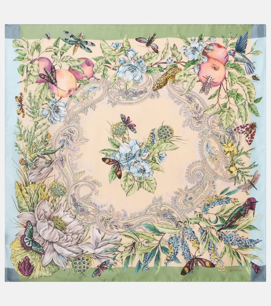 Norma floral silk scarf