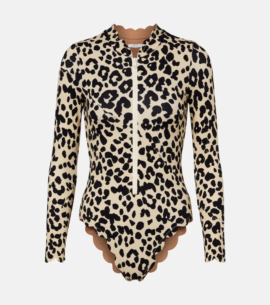 Northsea leopard-print rashguard swimsuit