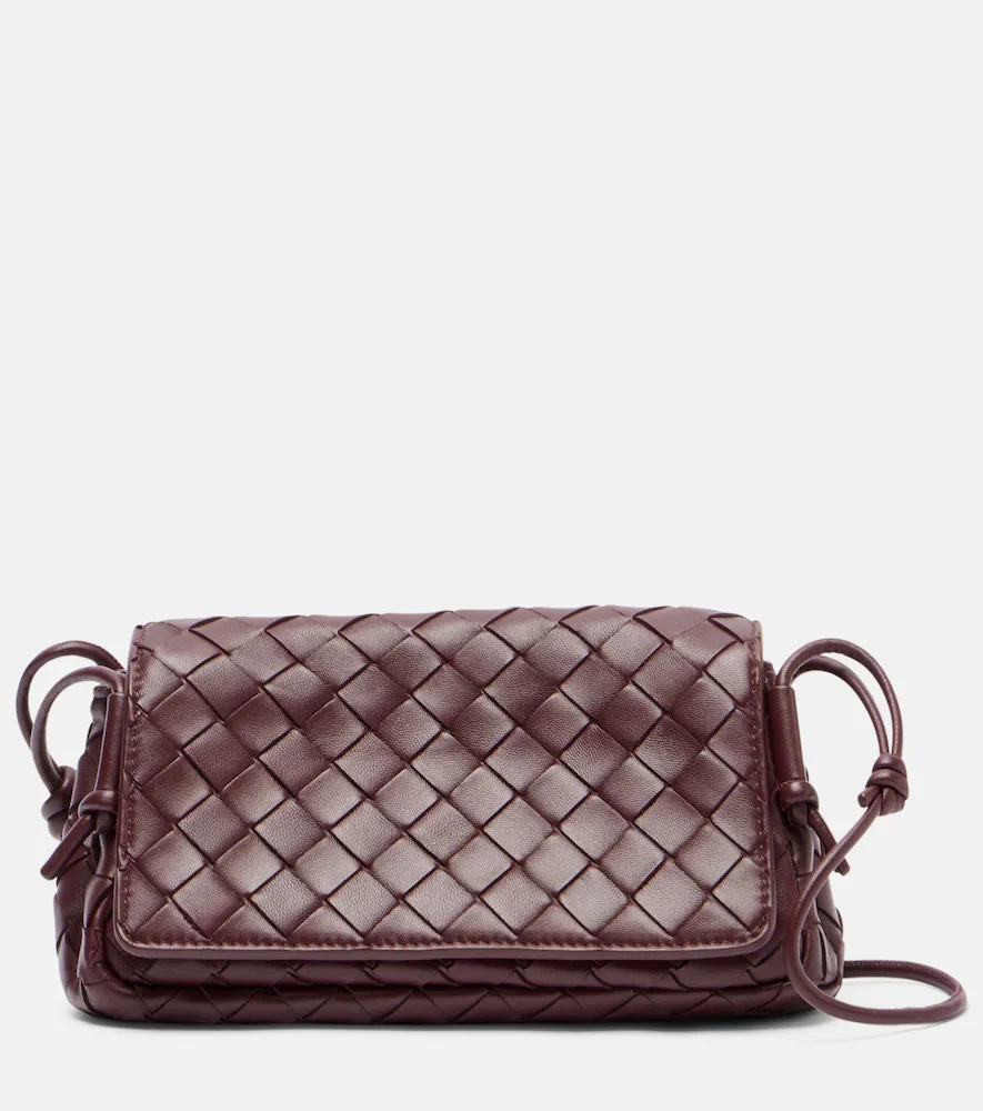 Notturno Intrecciato leather crossbody bag
