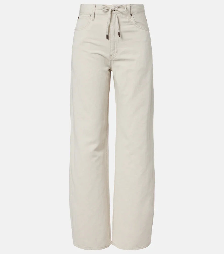 Off Duty Drawstring wide-leg jeans