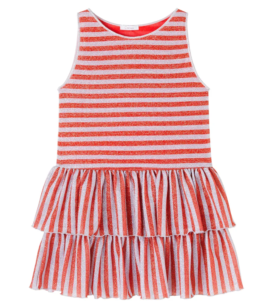 Oséree Kids Robe rayée en lamé