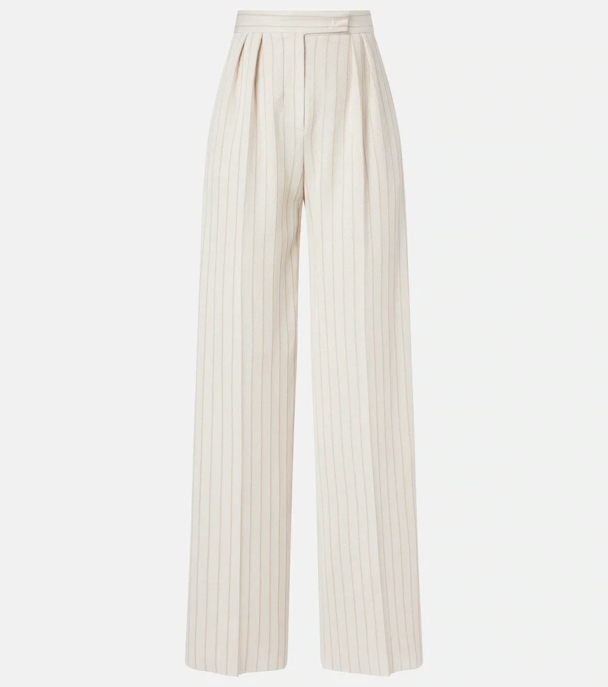 Osso striped cotton wide-leg pants