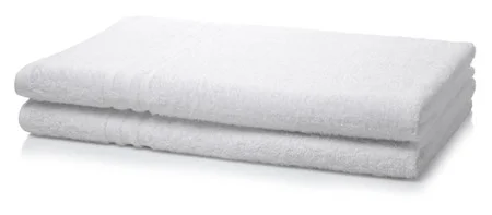 Pack of 4 White Hotel Large Thick Bath Sheets 500 GSM 3 Stripe - 100cm x 145cm
