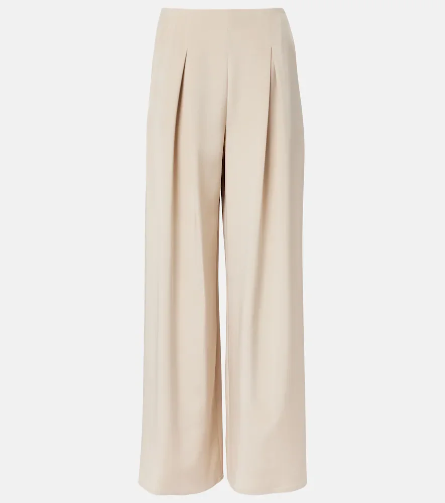 Palude pleated silk-blend wide-leg pants