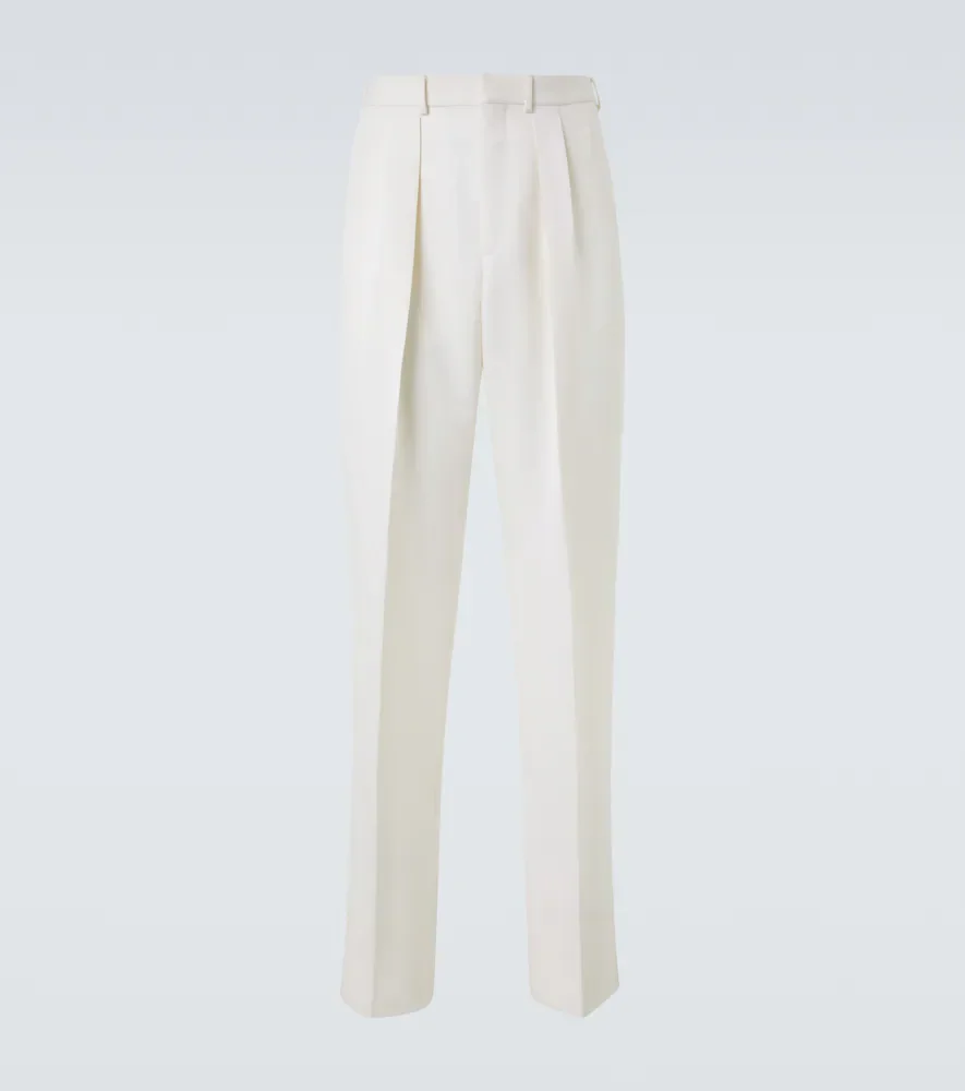 Pantalon de costume en laine et soie