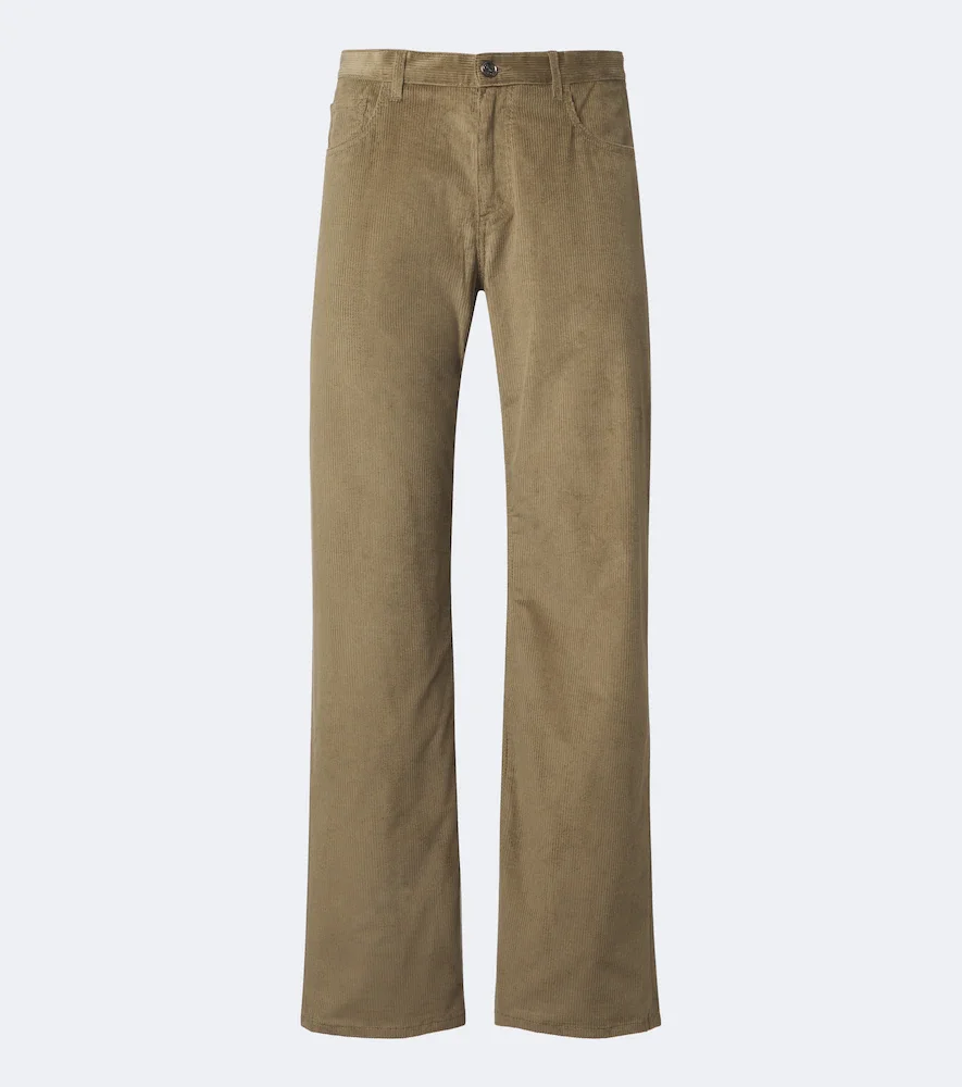 Pantalon droit en velours de coton