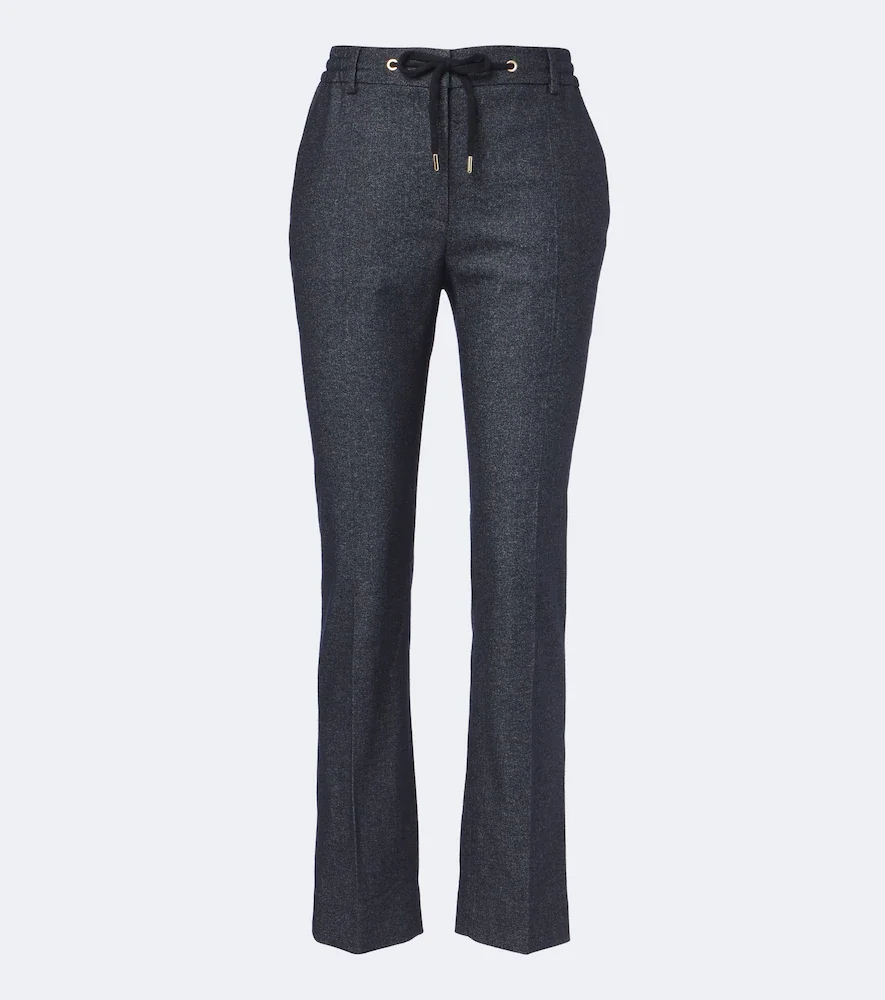 Pantalon fuselé en laine mélangée