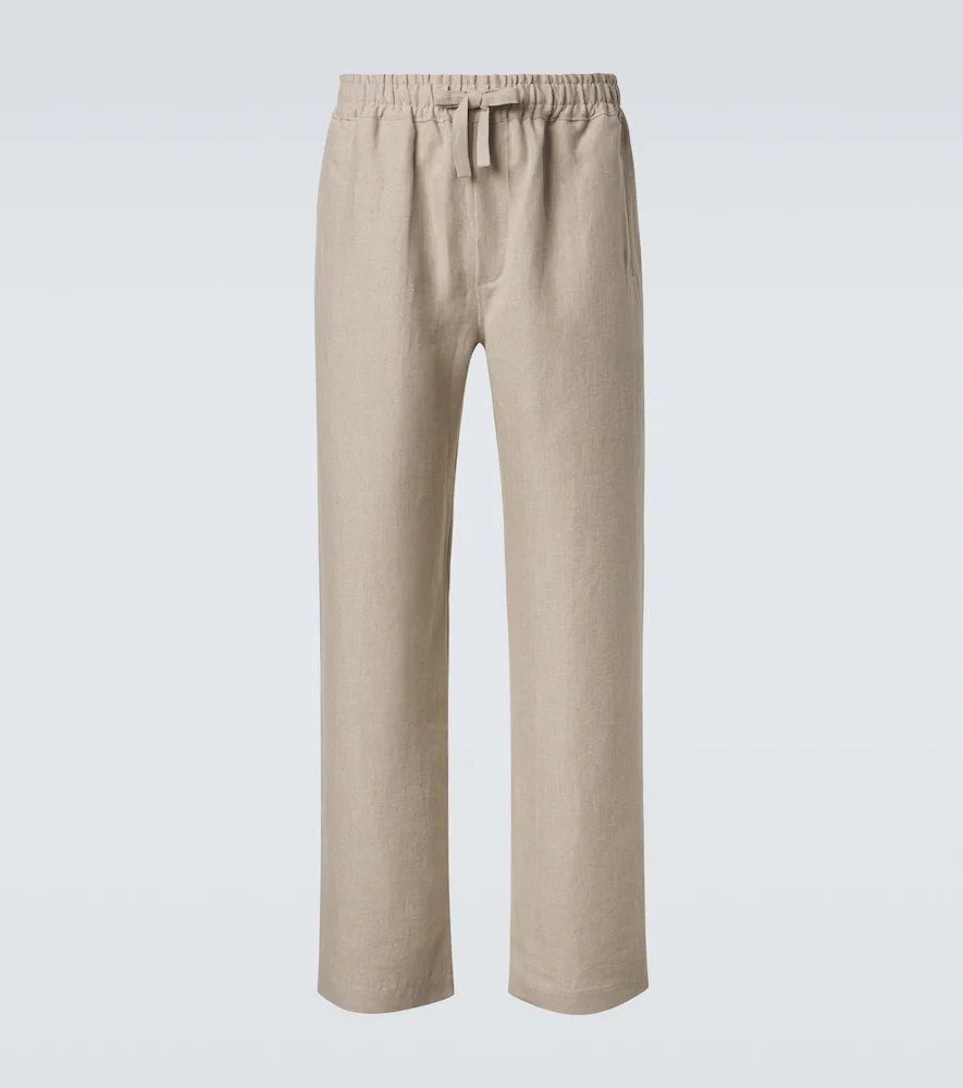 Pantalon large en lin