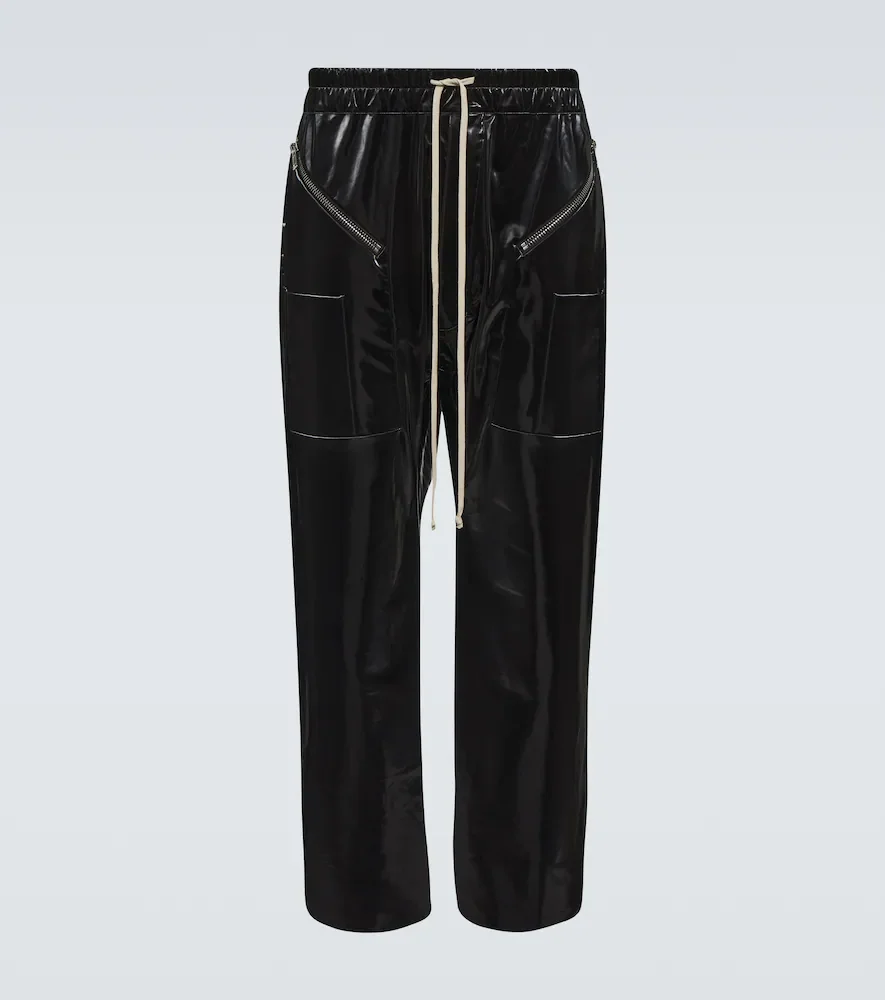 Pantalon tapered en coton mélangé