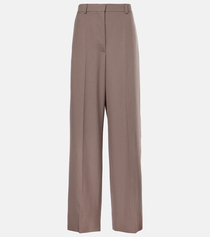 Pantalones anchos de lana