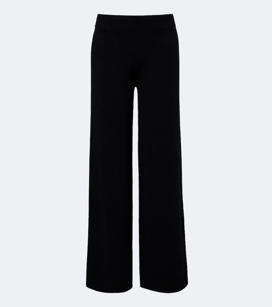 Pantalones anchos en mezcla de lana virgen y cachemir