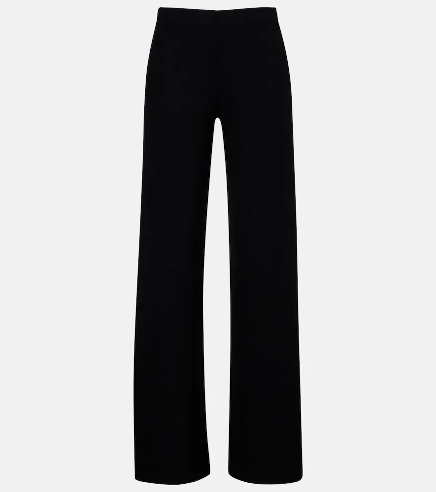 Pantalones anchos Lauren de jersey de tiro medio