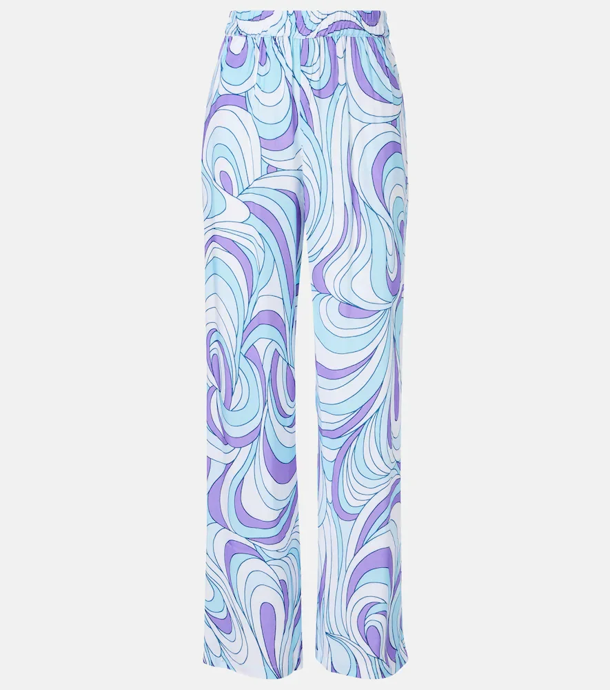 Pantalones anchos Olivia estampados