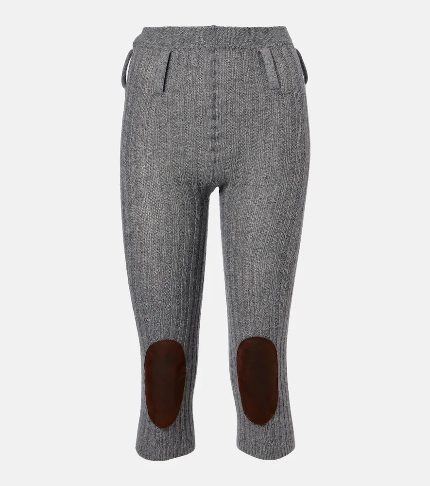 Pantalones capri de lana y cachemir
