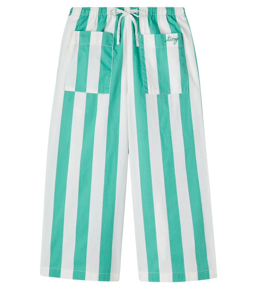 Pantalones de algodón a rayas