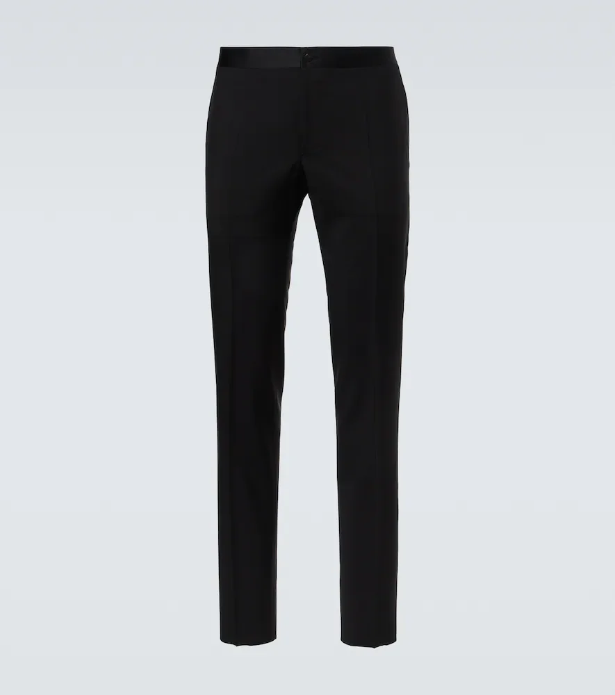 Pantalones de traje de lana y mohair