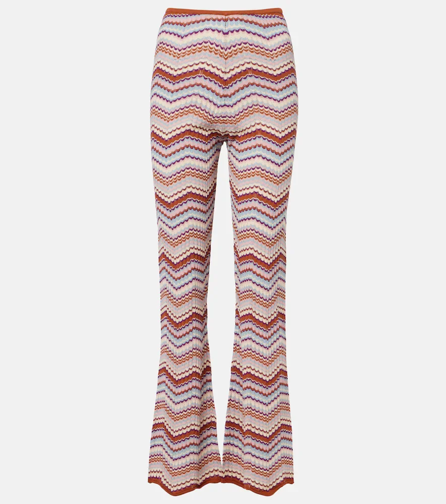 Pantalones flared Boni de algodón
