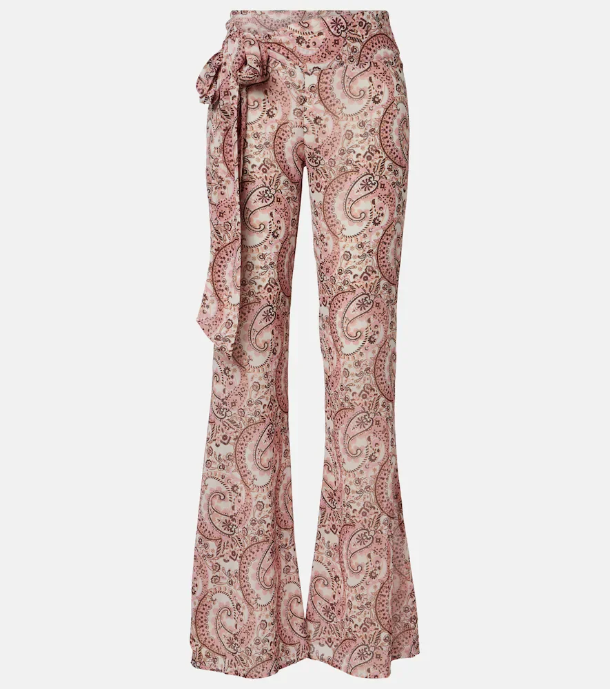 Pantalones flared Bowie con paisley