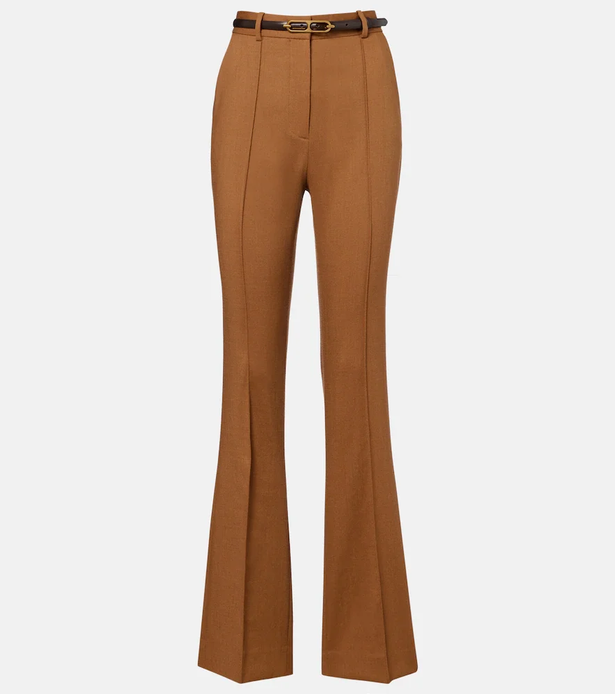 Pantalones flared Gracie de lana