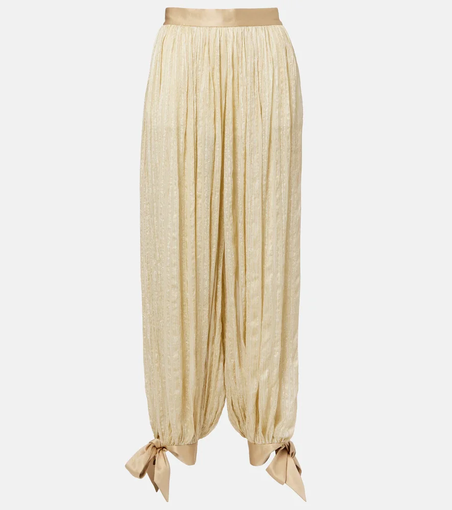 Pantalones globo a rayas