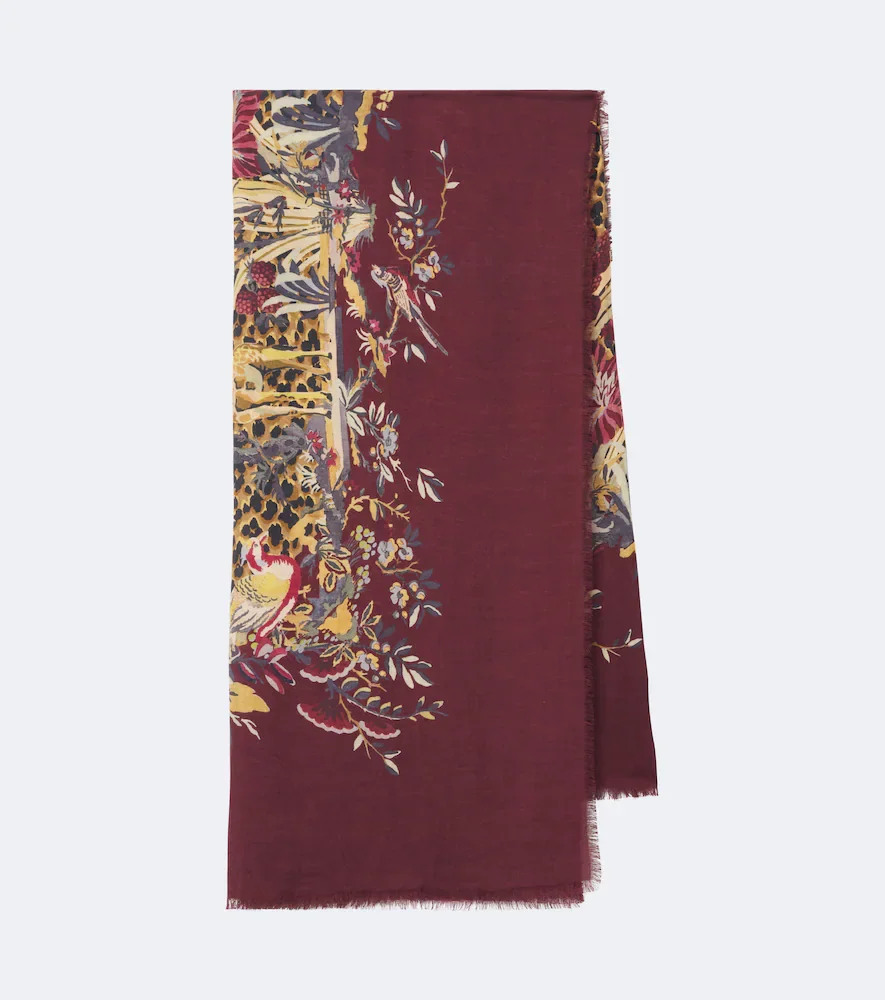 Pañuelo de modal y cachemir estampado