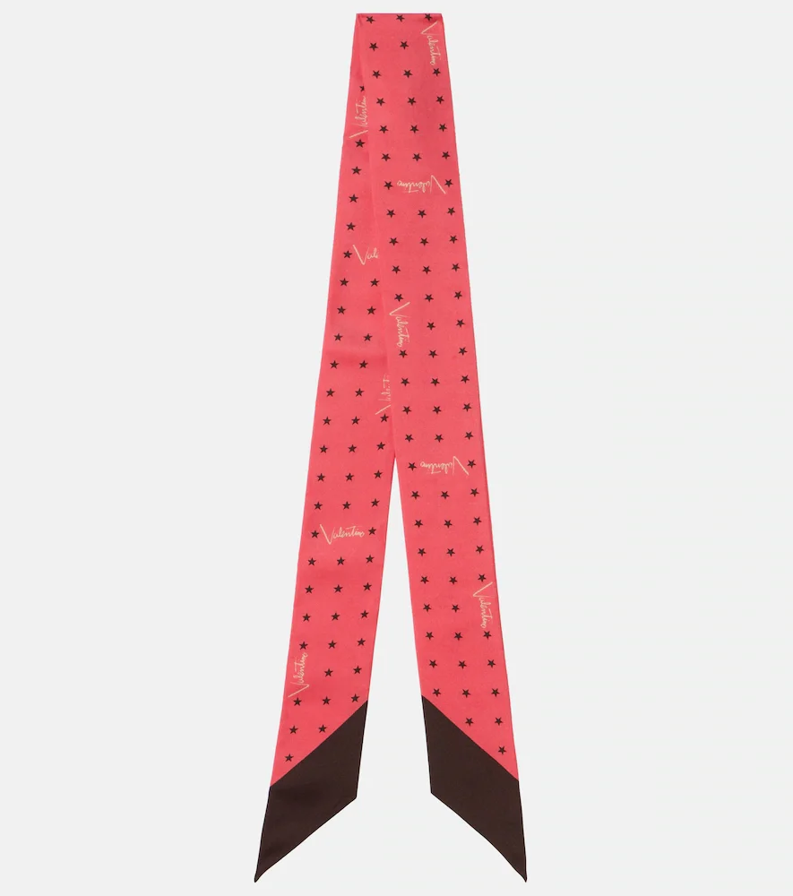 Pañuelo de sarga de seda estampado