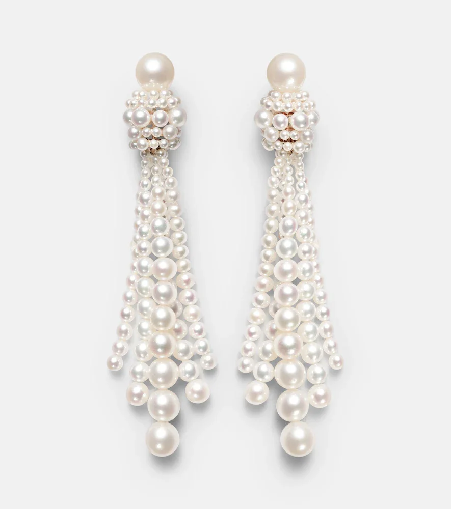 Pendientes Colonna Grande de oro de 18 ct con perlas