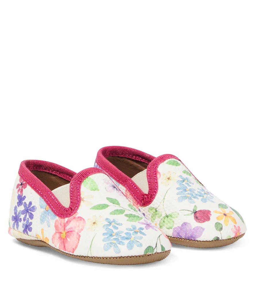 PèPè Bébé Chaussures Eden en cuir à fleurs