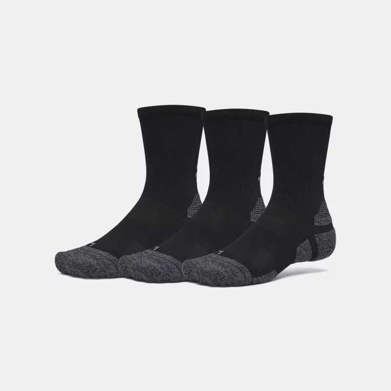Performance Tech Pro Unisex 3-Pack Crew Socks Ultimate Black Ultimate Black Castlerock L