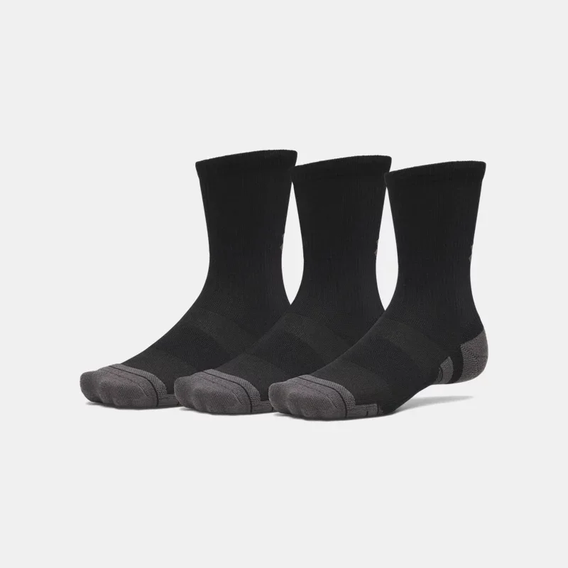 Performance Tech Unisex 3-Pack Crew Socks Ultimate Black Ultimate Black Jet Gray L
