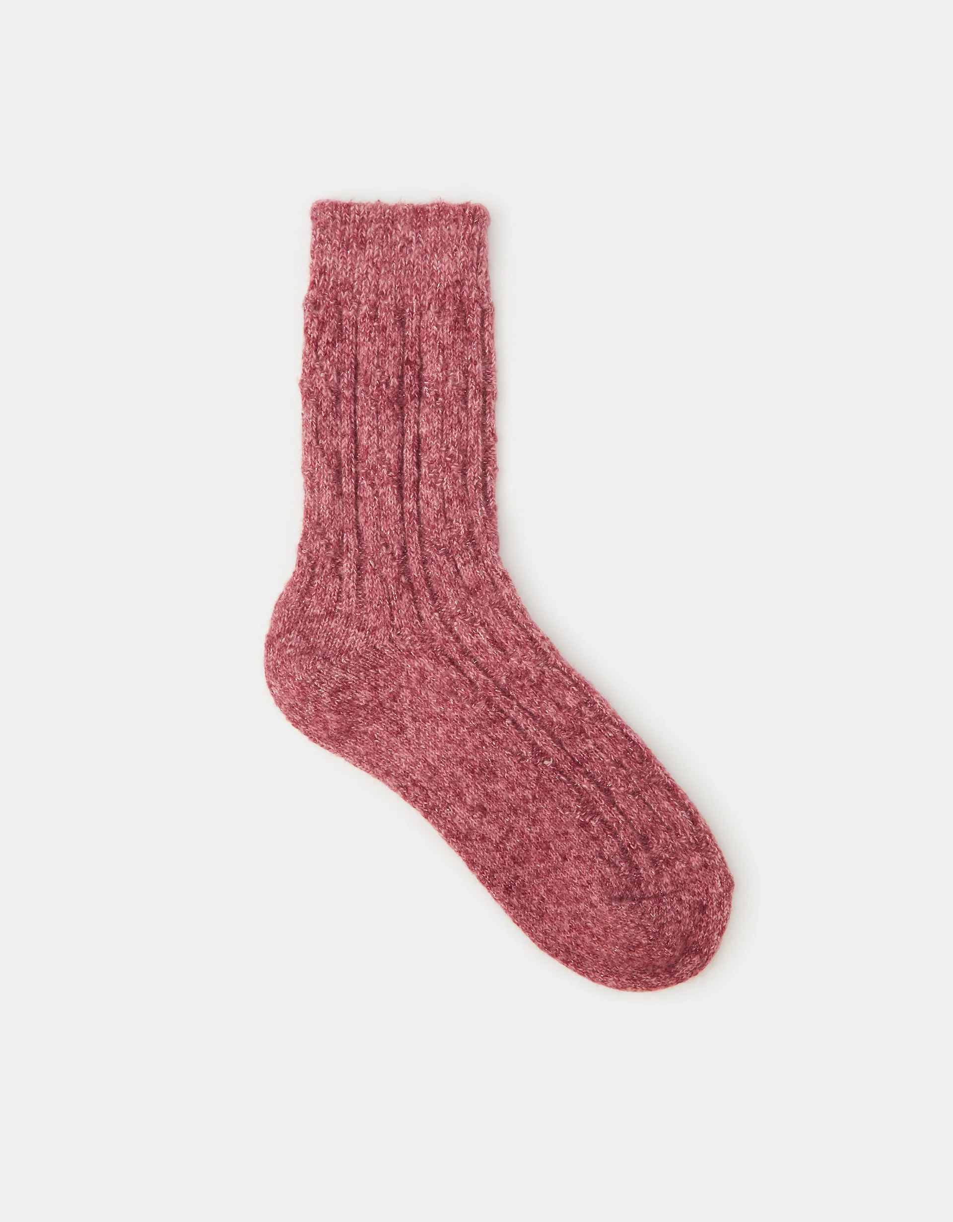 Pink Shimmer Knitted Bed Socks