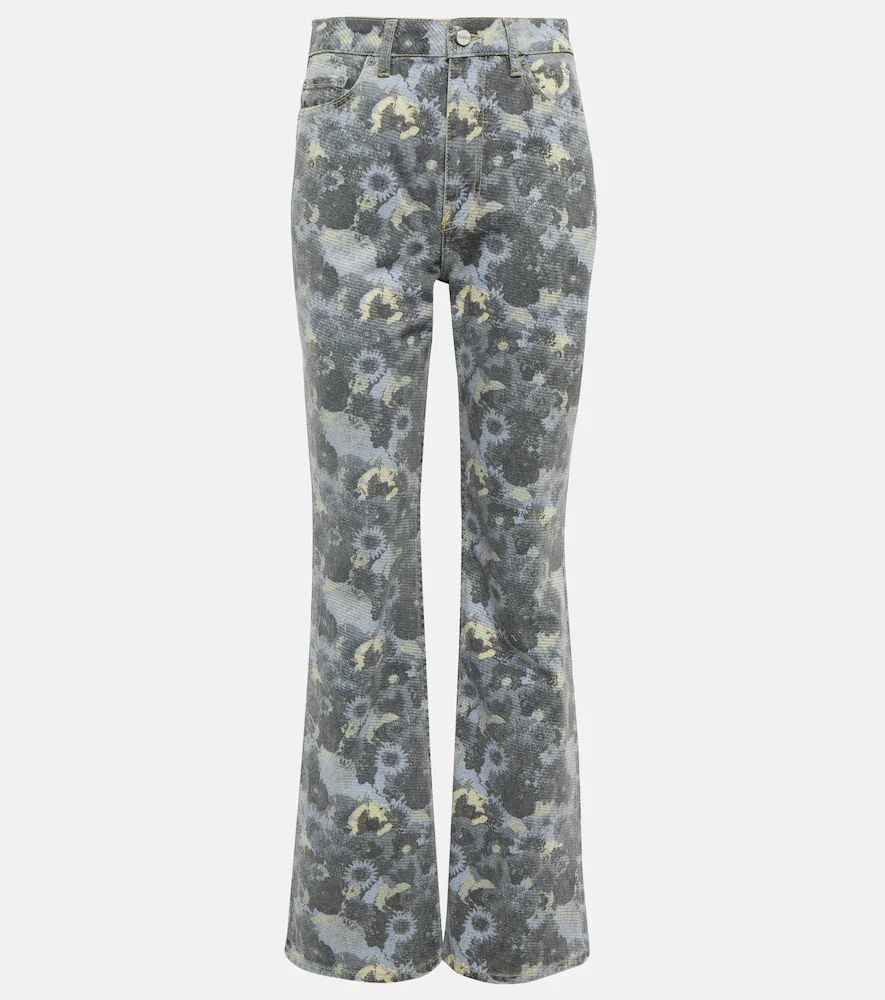Printed flare jeans