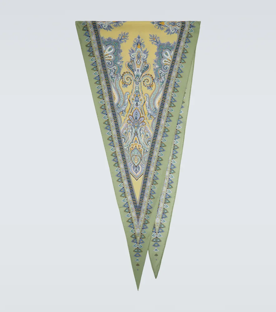 Printed silk scarf