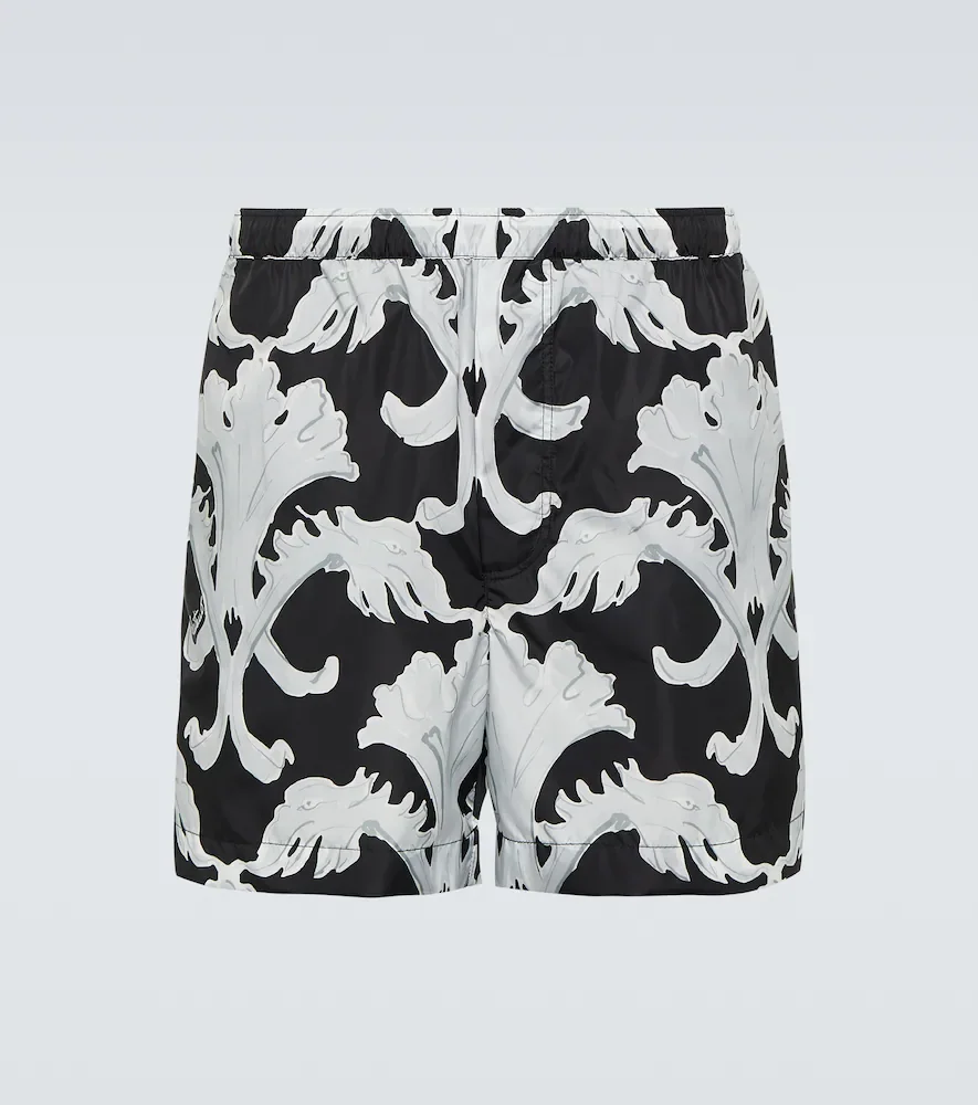Printed swim trunks