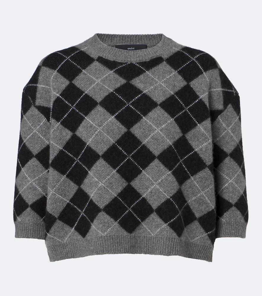 Pull Karlie en cachemire à motif argyle