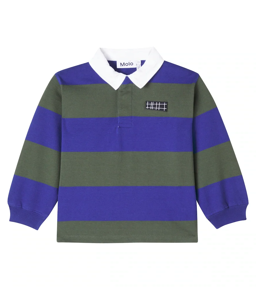 Relz striped cotton polo sweater