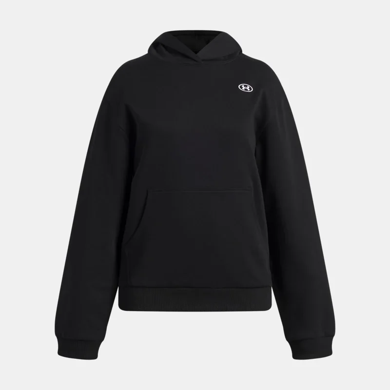Rival Fleece Girls' Hoodie Ultimate Black White YLG (59 - 63 in)