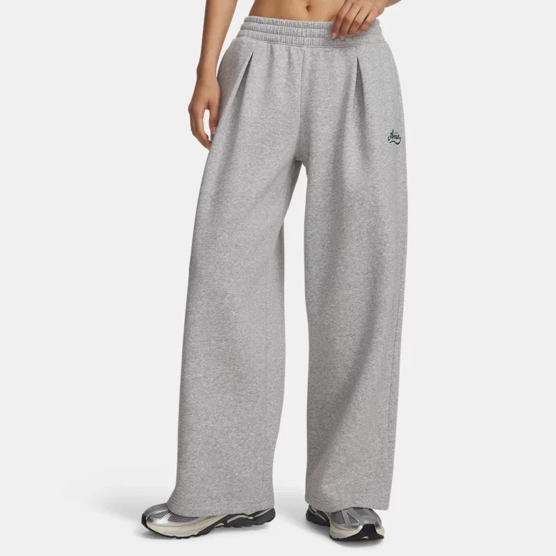 Rival Fleece Pleated Varsity Women's Pants Mod Gray Light Heather Arden Green S