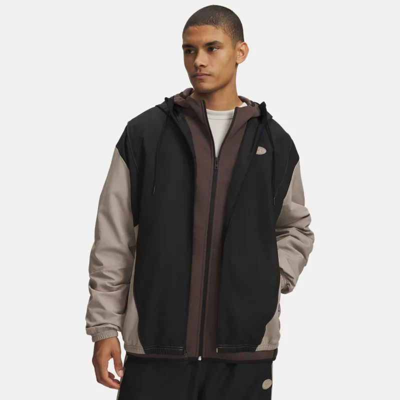 Rival Woven Colorblock Men's Jacket Ultimate Black Timberwolf Taupe Timberwolf Taupe M