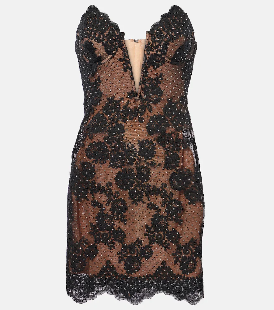 Robe bustier en dentelle à ornements