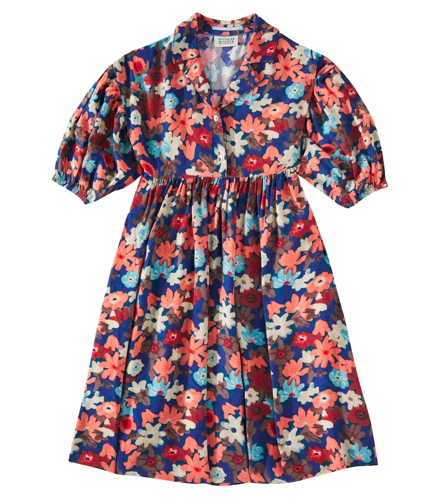 Robe chemise à fleurs