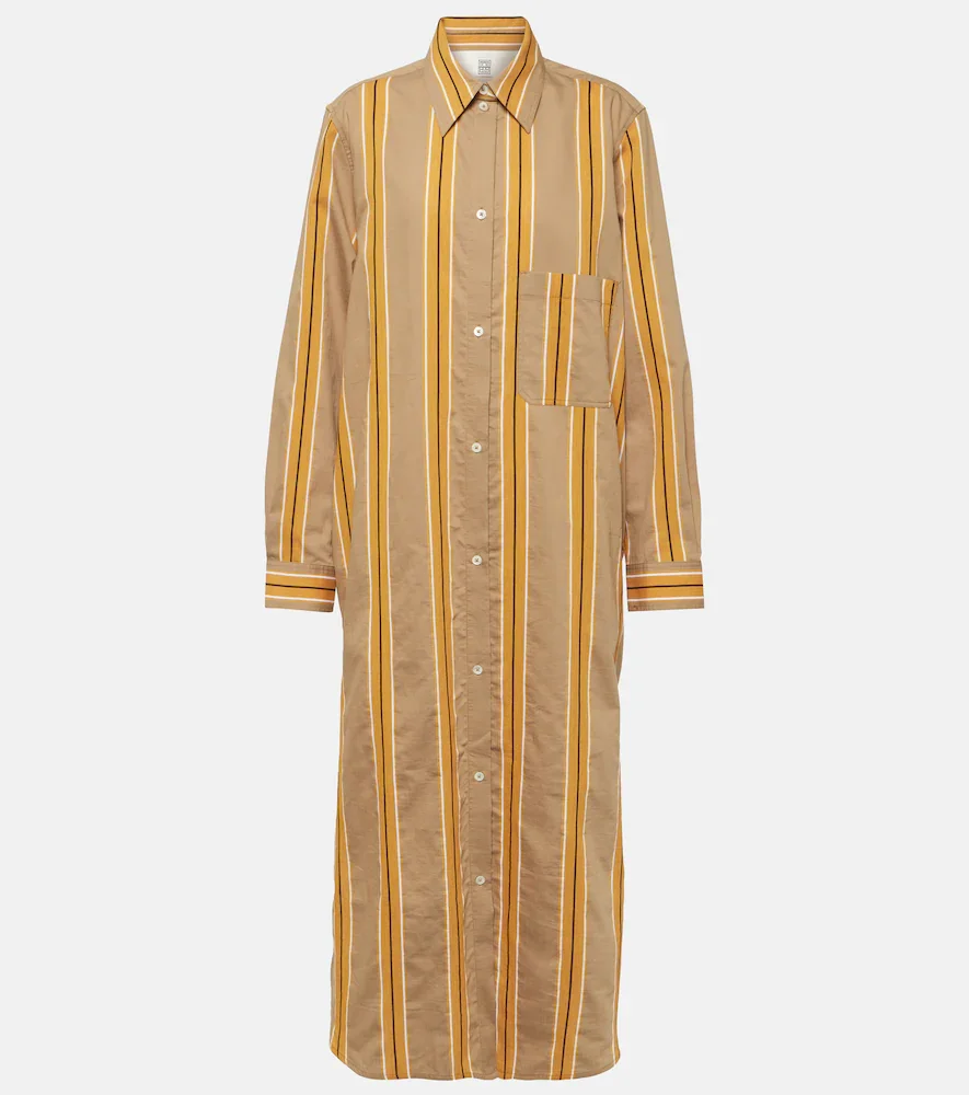 Robe chemise en coton mélangé