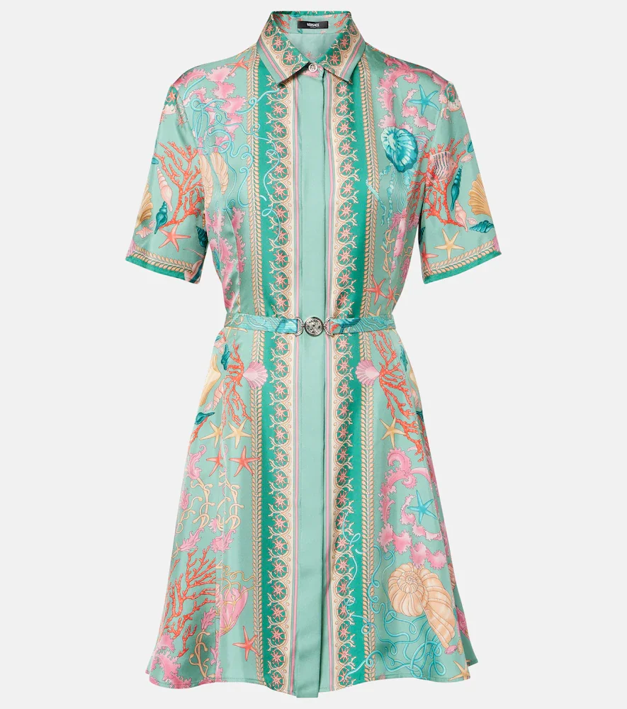 Robe chemise Undersea Barocco en soie