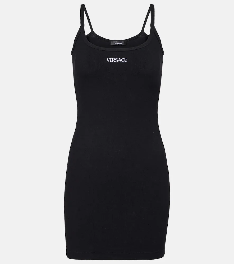 Robe en coton mélangé à logo