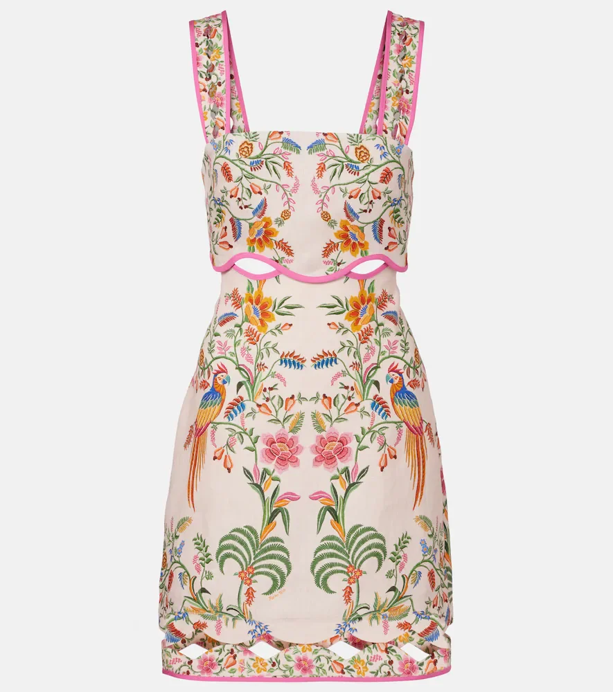 Robe en lin à fleurs