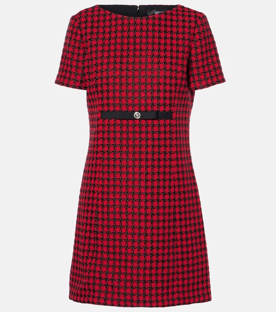 Robe en tweed à carreaux