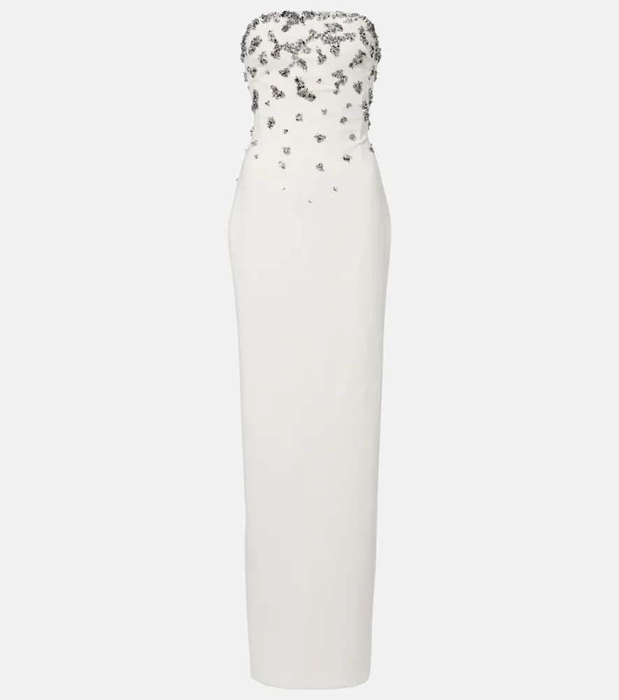 Robe longue bustier à ornements