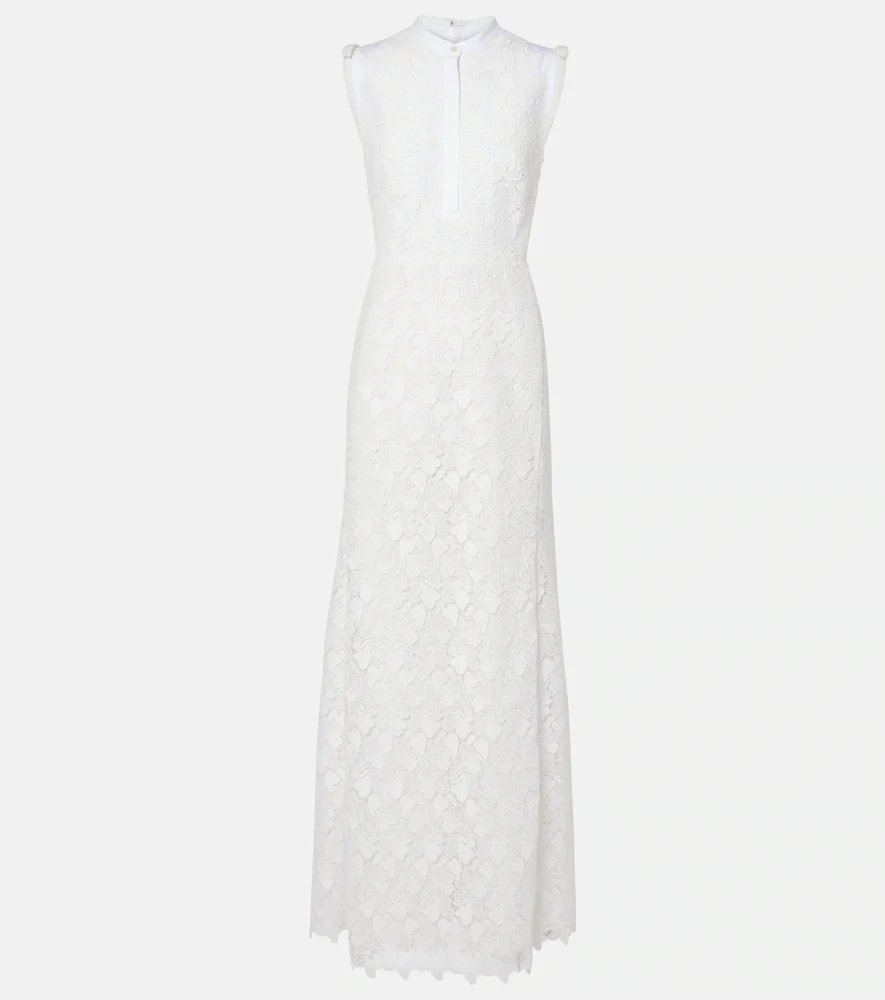 Robe longue en macramé