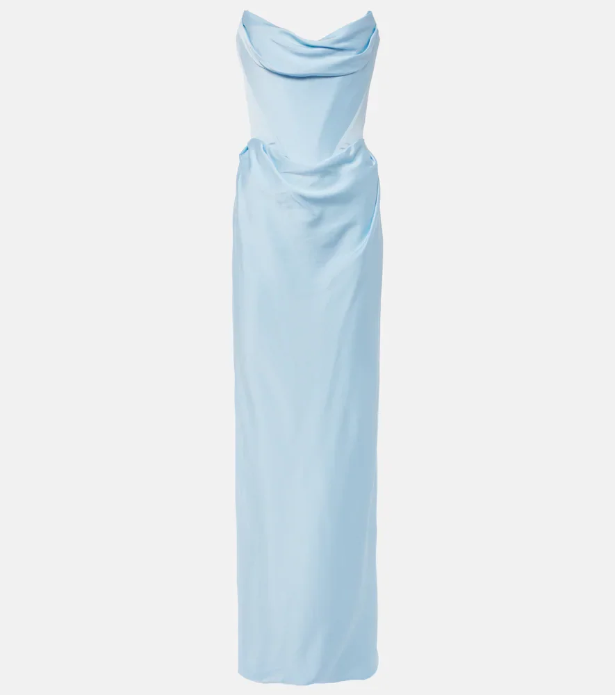 Robe longue Galaxy en satin